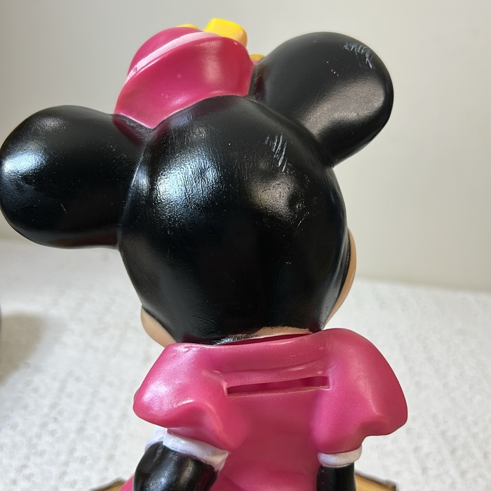 1970s Minnie Mouse Vintage Rubber Coin Bank Walt Disney 11" Tall By LLco Toys - Picture 4 of 8